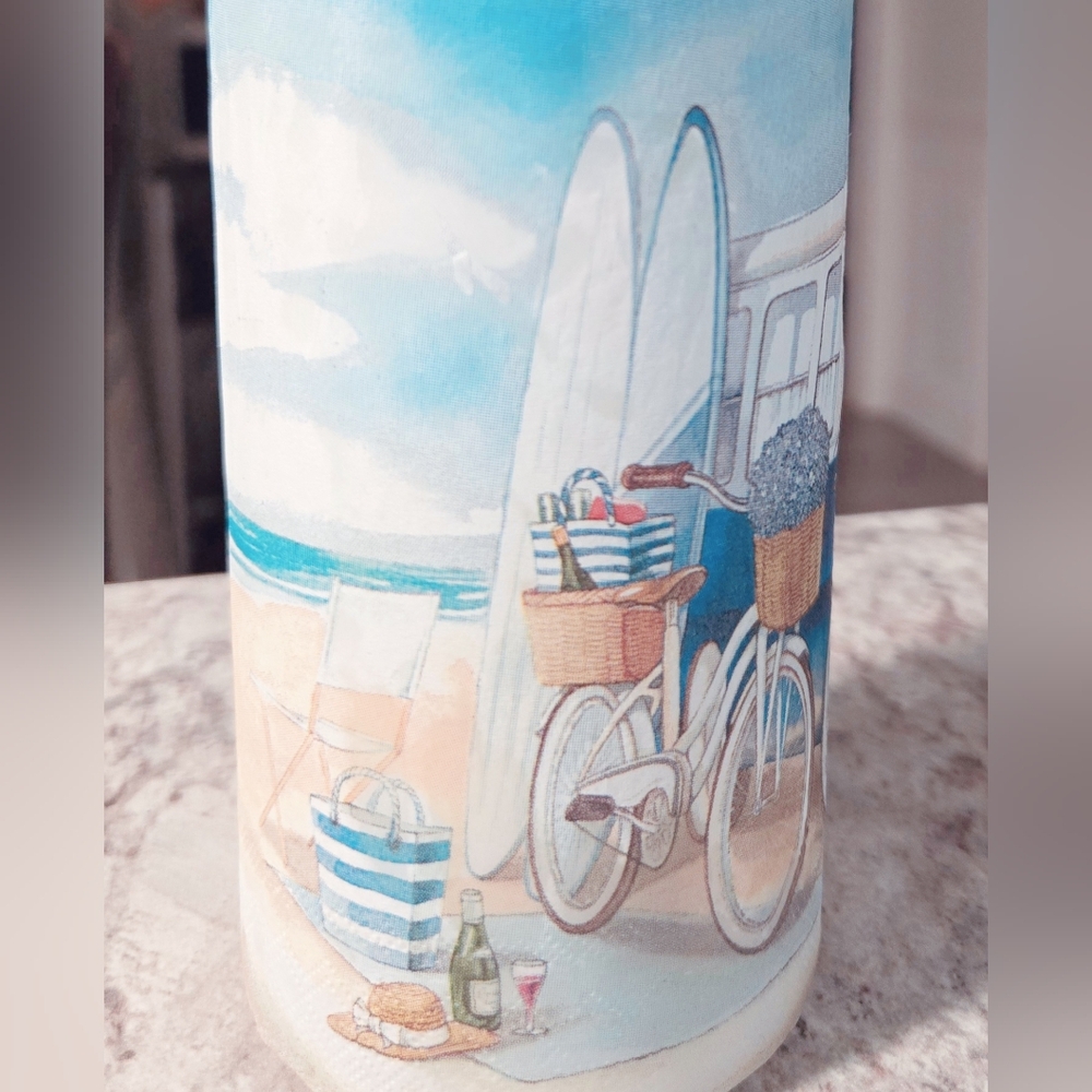 Beach Scene Large Candle